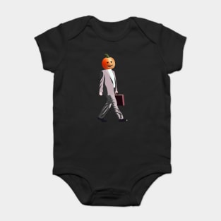 Dwight Schrute Halloween Pumpkin Head Baby Bodysuit